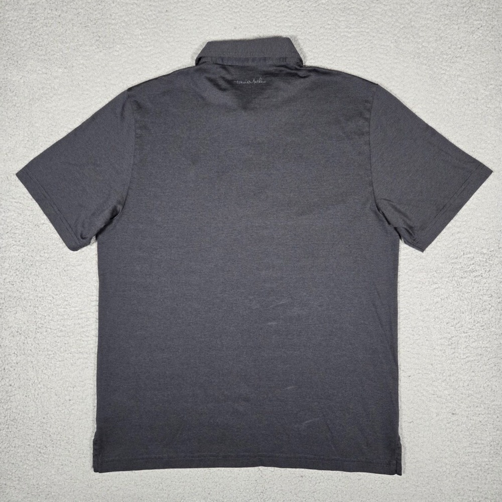 Travis Mathew Shirt Mens Large Black The Flash Knit Golf Polo Casual Preppy Logo - Picture 11 of 13